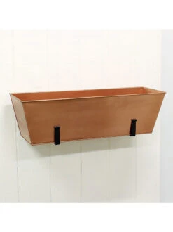 Achla Designs Plain Copper Plated Flower Box, Large 8 Achla Designs Plain Copper Plated Flower Box, Large -Optimal Garden Care 8612915 04v
