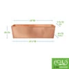 Achla Designs Solid Copper Flower Box, Large -Optimal Garden Care 8612919 01v achla designs solid copper flower box large