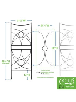 Achla Aurora Trellis Center Link -Optimal Garden Care 8612993 02v