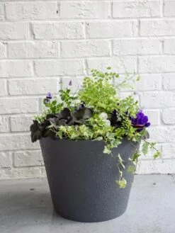 Self-Watering FiberStone Planters -Optimal Garden Care 8613676 8646 self watering fiber clay pot 17 inches