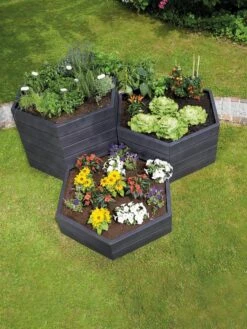 Modular Hexagon Raised Bed Kit, 28.5" -Optimal Garden Care 8614244 04V 1