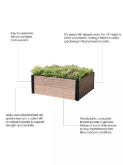 Deep Root Raised Garden Bed -Optimal Garden Care 8614254 03V 3 4